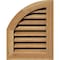 Ekena Millwork Quarter Round Top Left Functional Western Red Cedar Gable Vnt w/1" x 4" Flat Trim Frame, 06"W x 34"H GVWQL06X3401RFUWR - alternate 1